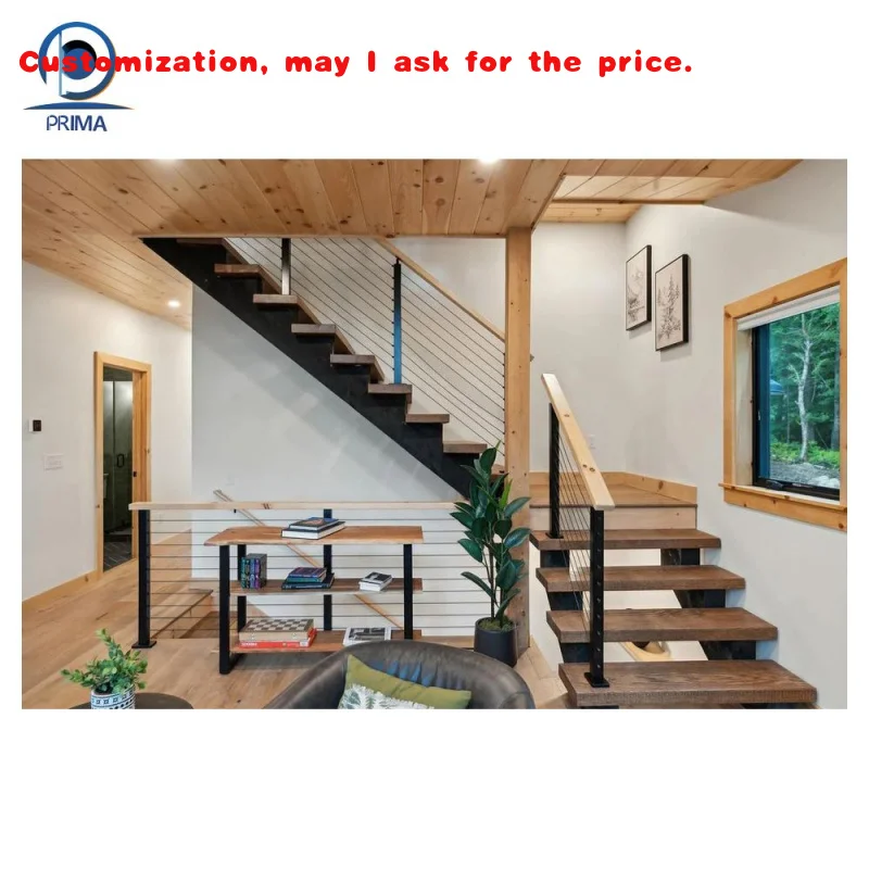 custom.Prima Luxury Modern Custom  Straight Stairs Interior Staircase Save Space  Staircase