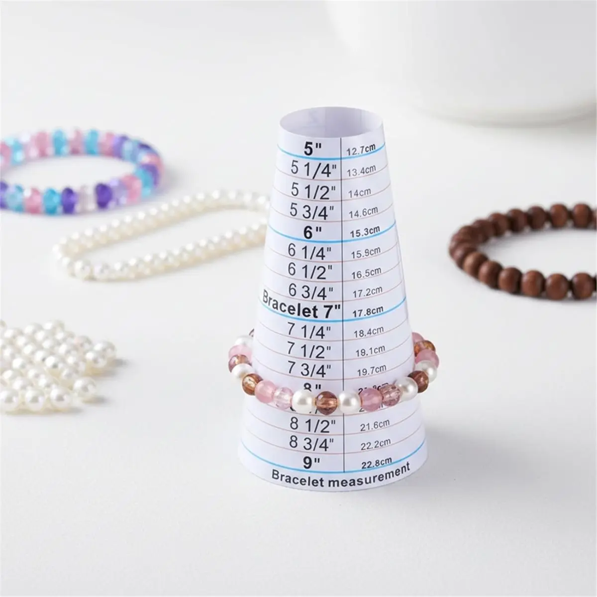 HITL 2 Pcs Bracelet Mandrel and Bracelets Sizer Measuring Tool Bracelet Sizers Wrist Size Measure Tool for Jewelry Necklace