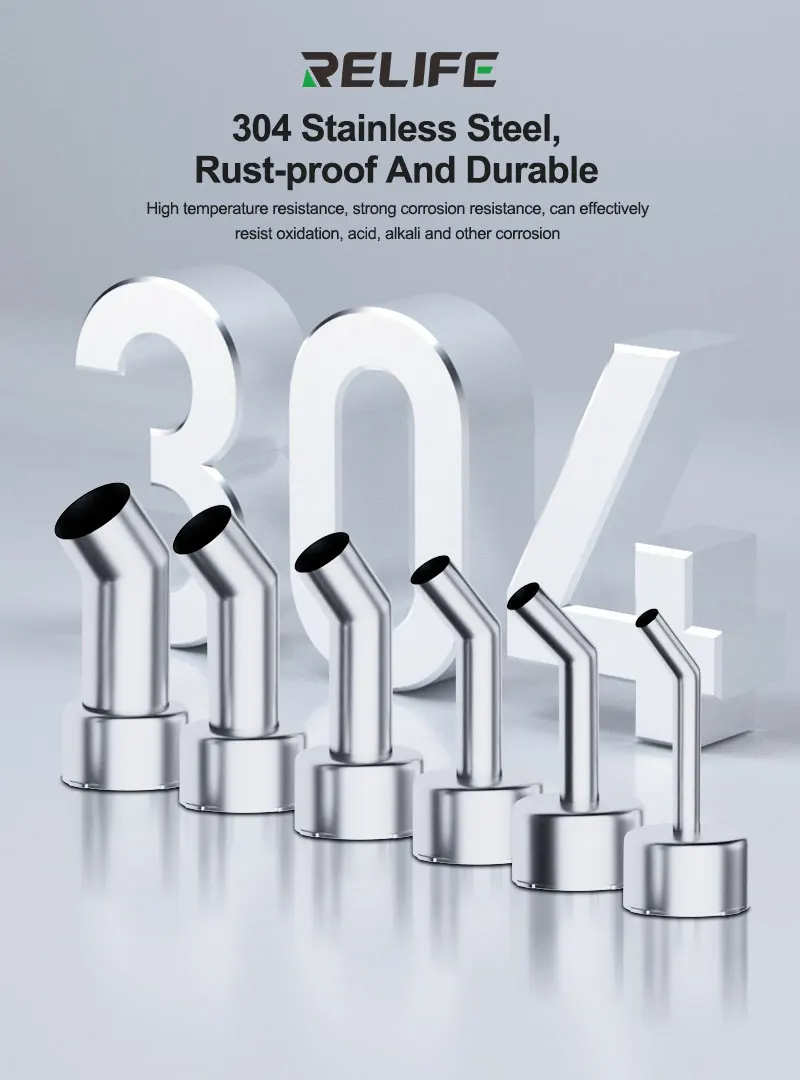 RELIFE 858 سلسلة 4/5/6/8/10/12 مللي متر فوهة منحنية لـ 2008D +/2008/8586D +/858D +/881D/856AD/858D/861X/705 مسدس هواء ساخن