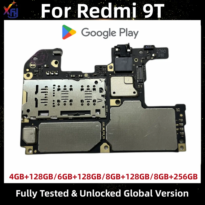 Motherboard for Xiaomi Redmi 9T, 100% Original, Good Tested, Logic Board, Work Well, Unlocked Circuits, Global Version