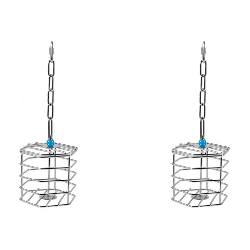 

2 шт., подвесная клетка из нержавеющей стали для домашних животных