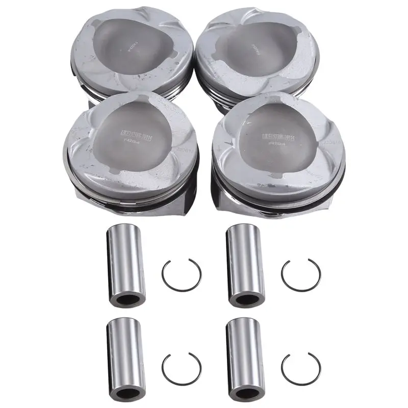 A02Q-4Piece Engine Pistons Set & Rings Parts Accessories For Ford KUGA 1.5 MONDEO 1.5 TAURUS 1.5T DS7G-6105-GB DS7G-6105-GC