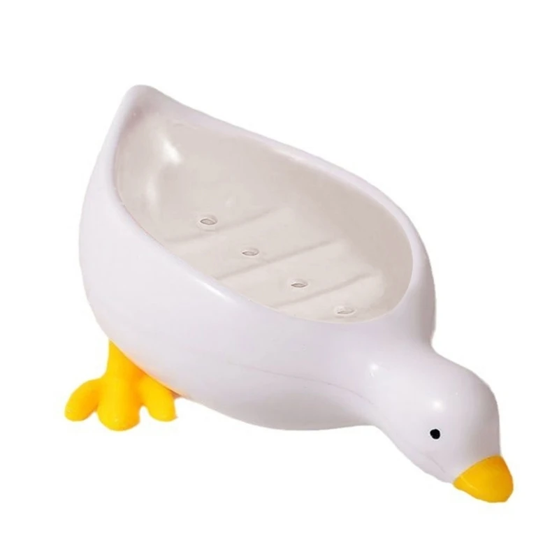 Đĩa xà phòng hình vịt Thiết kế tự thoát nước Đế xà phòng 19cm cho bồn rửa mặt bàn Dropship