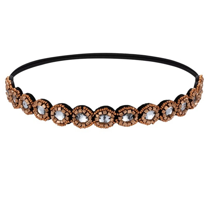 Ethnische Vintage Bohemian PerlenElastisches Stirnband Haarband Haarschmuck – Detail 6