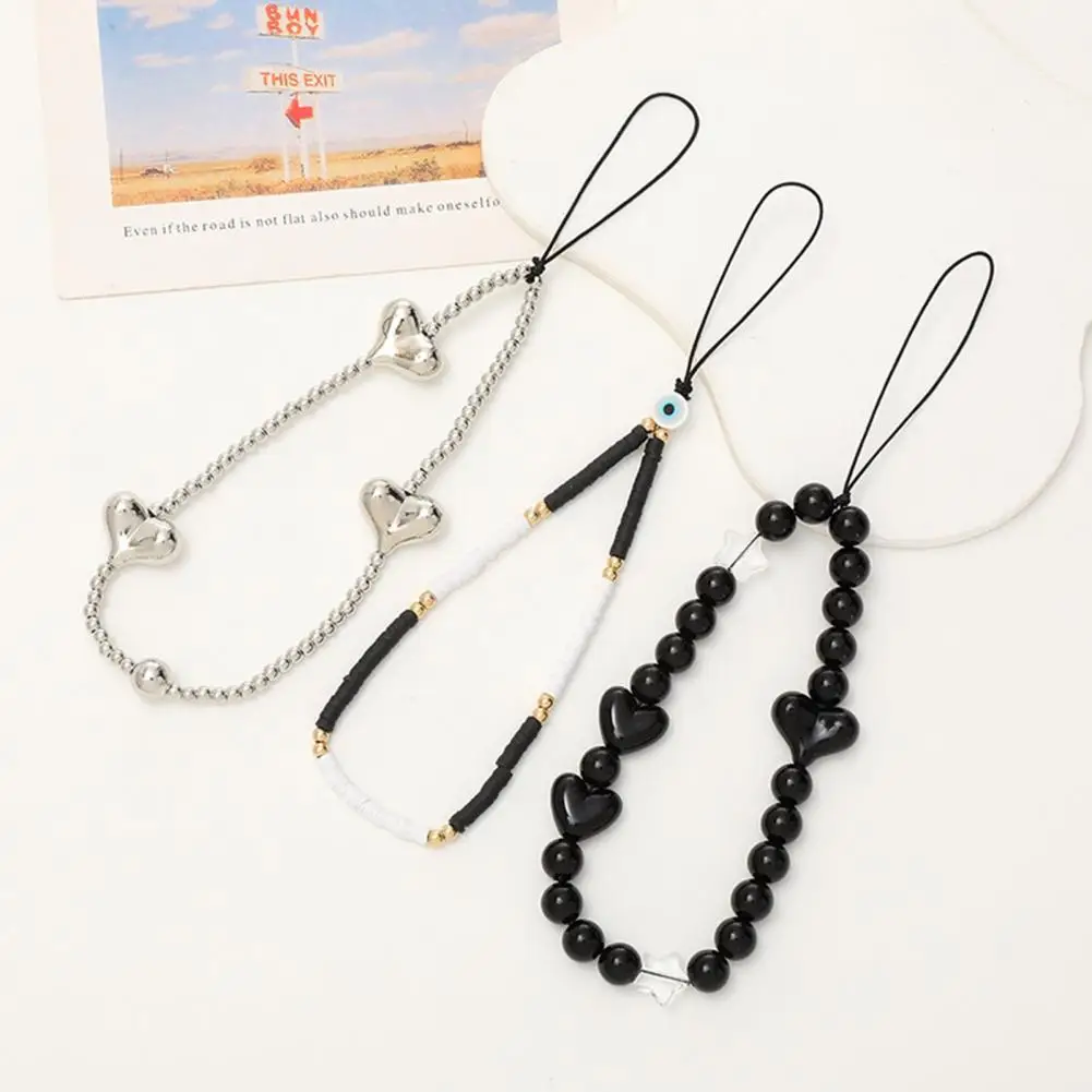 الهاتف المحمول معلقة سلسلة قبضة الهاتف حزام مطرز الهاتف شنقا سلسلة شريط للرسغ مجموعة للنساء خلية عالمية للفتيات