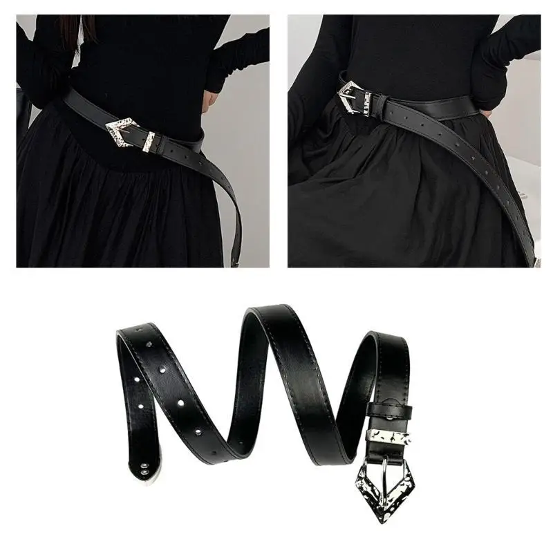 39bdカウガールジーンズ用スキニーベルト2000年代の女の子のためのヴィンテージバックルベルトヒップホップ