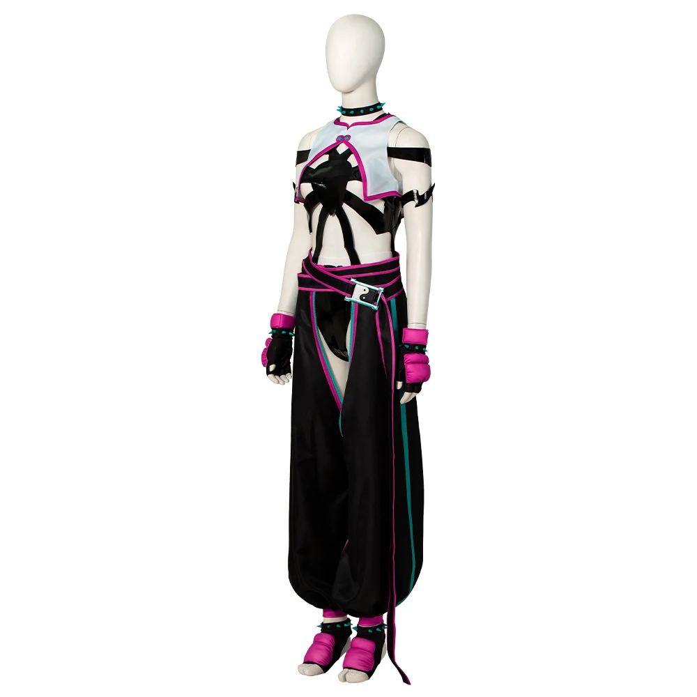 Manluyunxiao Street Fighter 6 Juri Cosplay Costume Full Set Custom Size Halloween Christmas Comic Con - view 6