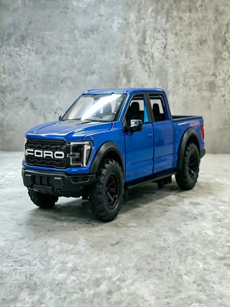 1:32 Ford F150 Raptor P702 Pickup Model Samochodu z Odlewu Stopu Metalu, Symulacja, Pojazd Terenowy, Model Samochodu z Dźwiękiem i Światłem, Kolekcja — 2