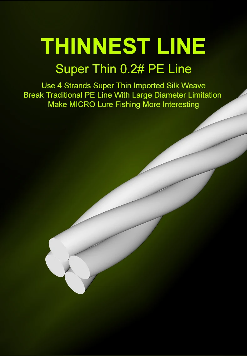 Kingdom Micro Fly 100M 150M Braid PE Angelschnur 4 Stränge 0,2 # /0.4 # /0.6 # 9-12LB Super steife und starke PE-Leitung mit Fernwurfabstand – Detail 3