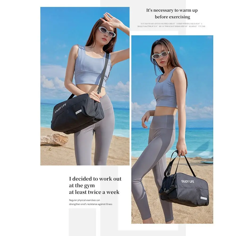 Lightweight Women Gym Bag Large Capacity Waterproof Sports Crossbody Bag Dry Wet Separated Easy To Carry Swimming Bag Outdoor