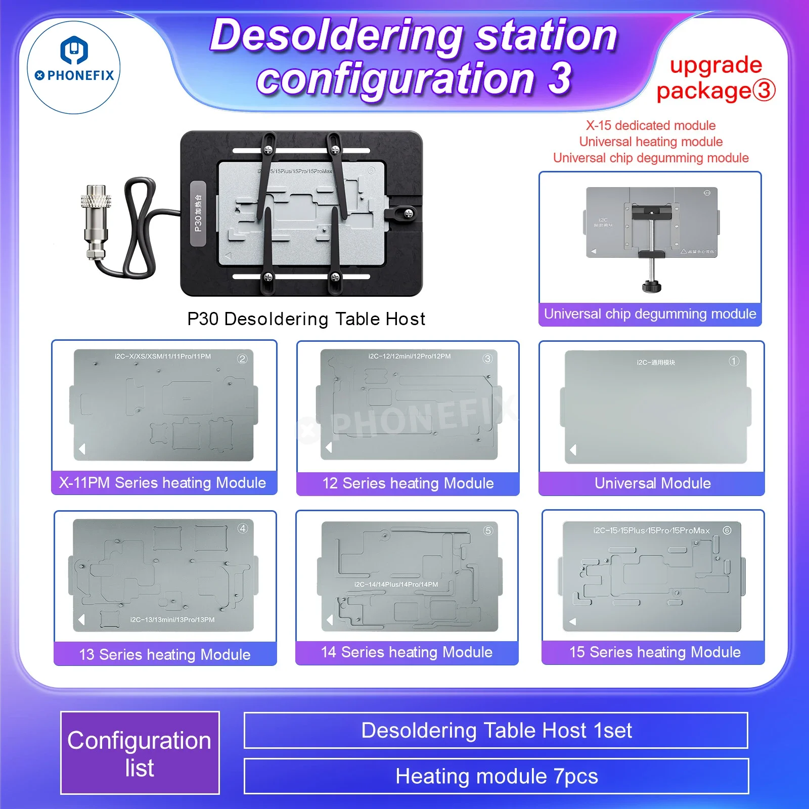 I2C P30 10 in 1 Intelligent Digital Power Supply Soldering Station Extendable Modules Powerful Mobile Phone Repair Platform Tool