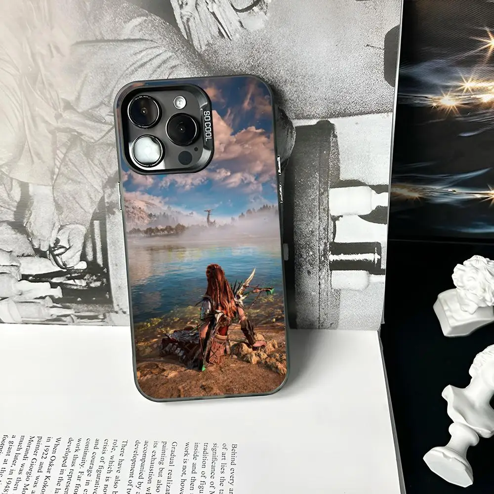 Horizon Zero Dawn Aloy Phone Case Matte Colored Silver For iPhone 16 15 14 13 12 11 Pro Max Plus XS X Shockproof Hard Cover