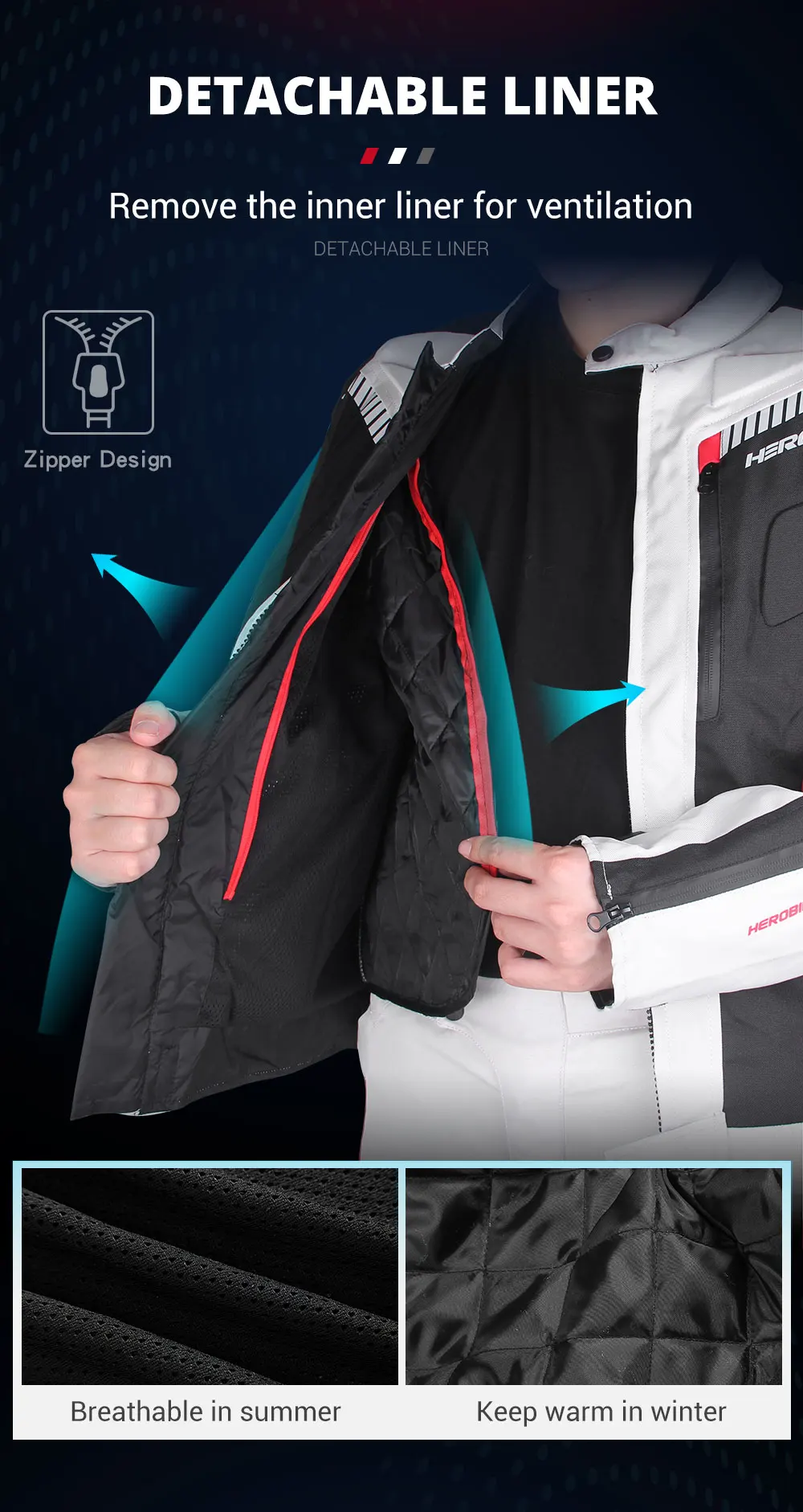 HEROBIKER Waterproof Motorcycle Jacket Man Racing Jacket Wearable Motorcycle Pants Moto Clothing With EVA Protection 16 Sab630135f6324684b45946b8d58175d4r