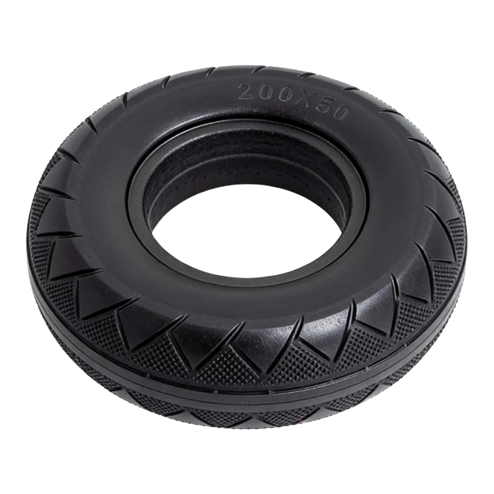 8 Inch Scooter Front Wheel Tire Solid Airless 200x50 Replacement Tire No Inner Tube Required Puncture Proof Design