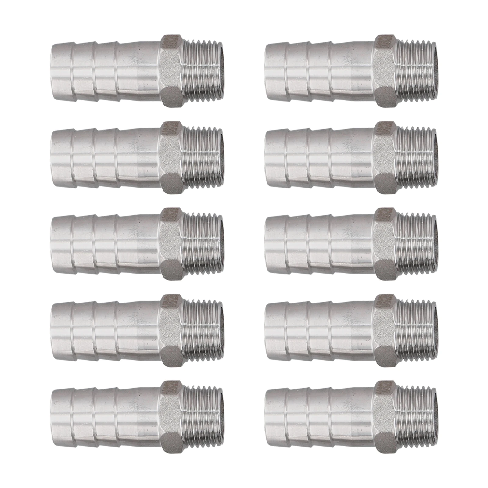 Barb Fittings NPT Hose Connector 1 2 Inch Barb Fitting Stainless Steel Easy Installation Process Multiple Size Options