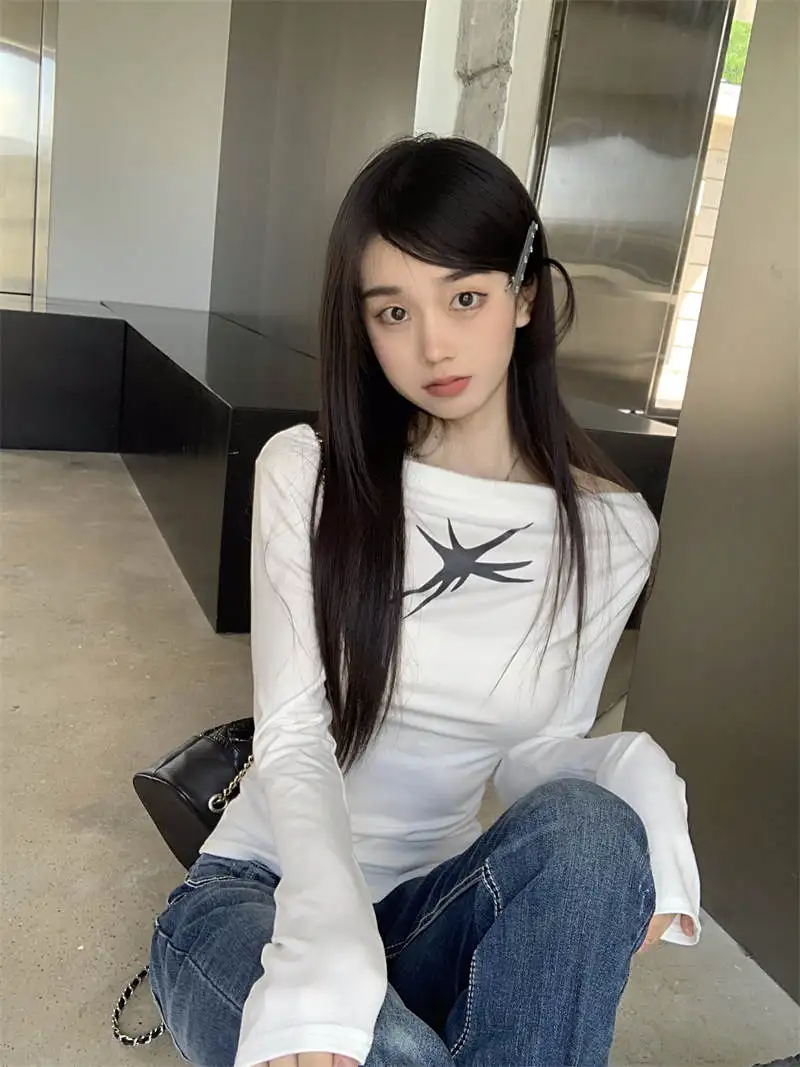 

Футболки с длинными рукавами, женские хлопковые летние футболки с расклешенными рукавами, легкая, удобная, воздушная, быстросохнущая, сверхлегкая, современная футболка для девочек