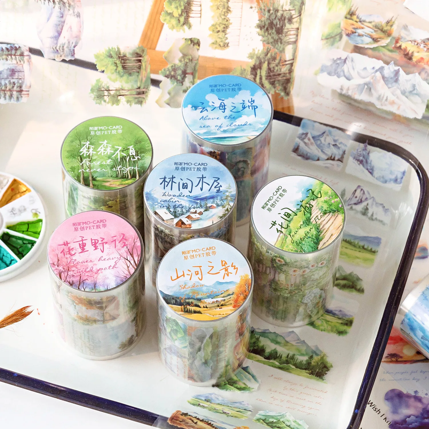 1pcs DIY Decoration Adhesive Tapes Japanese small forest Washi Tapes Masking Tapes stickers stationery