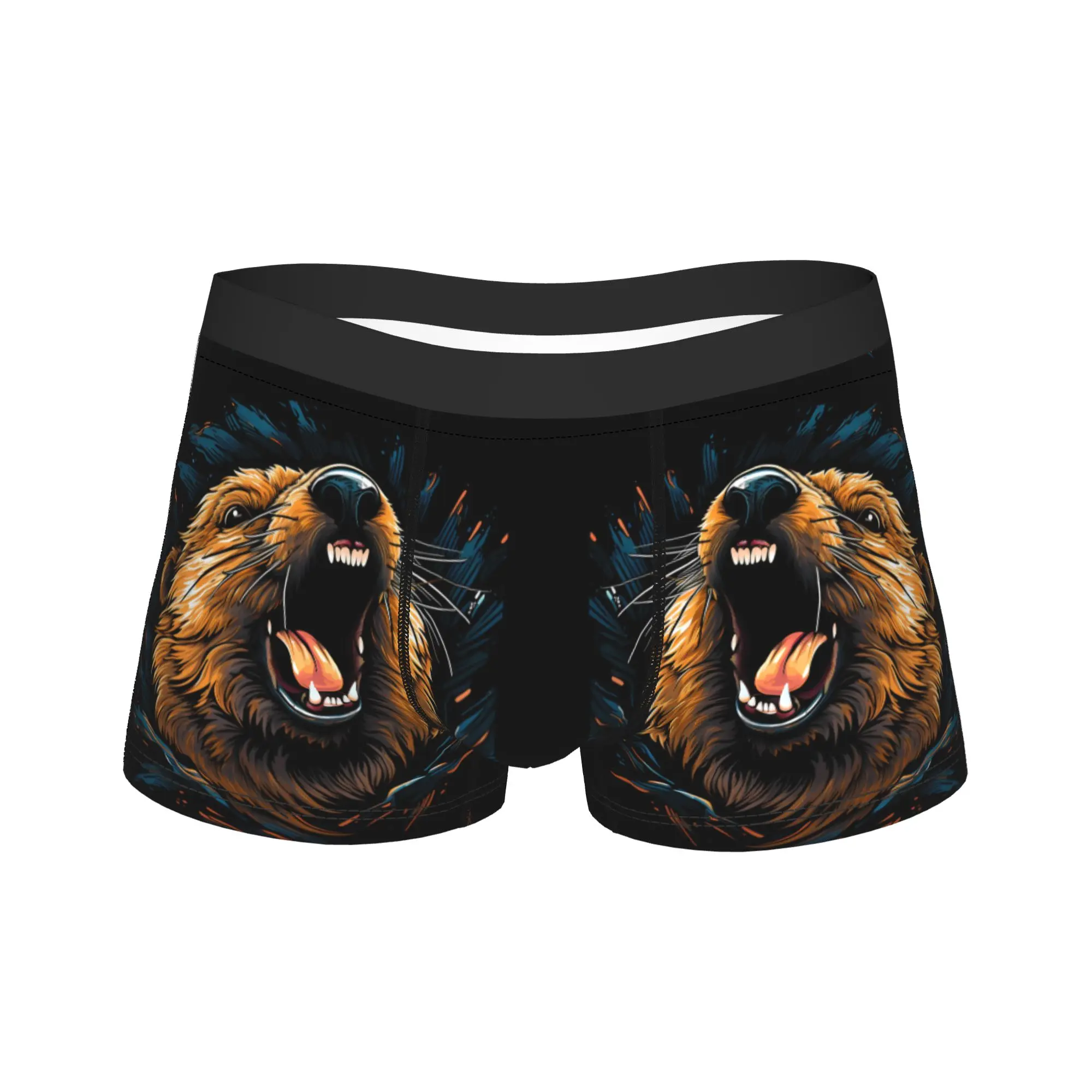 

Beaver Big Mouth night dive Underwear Man Boxer Brief Breathable Boxer Shorts Hot Sale Custom DIY Oversize Underpants