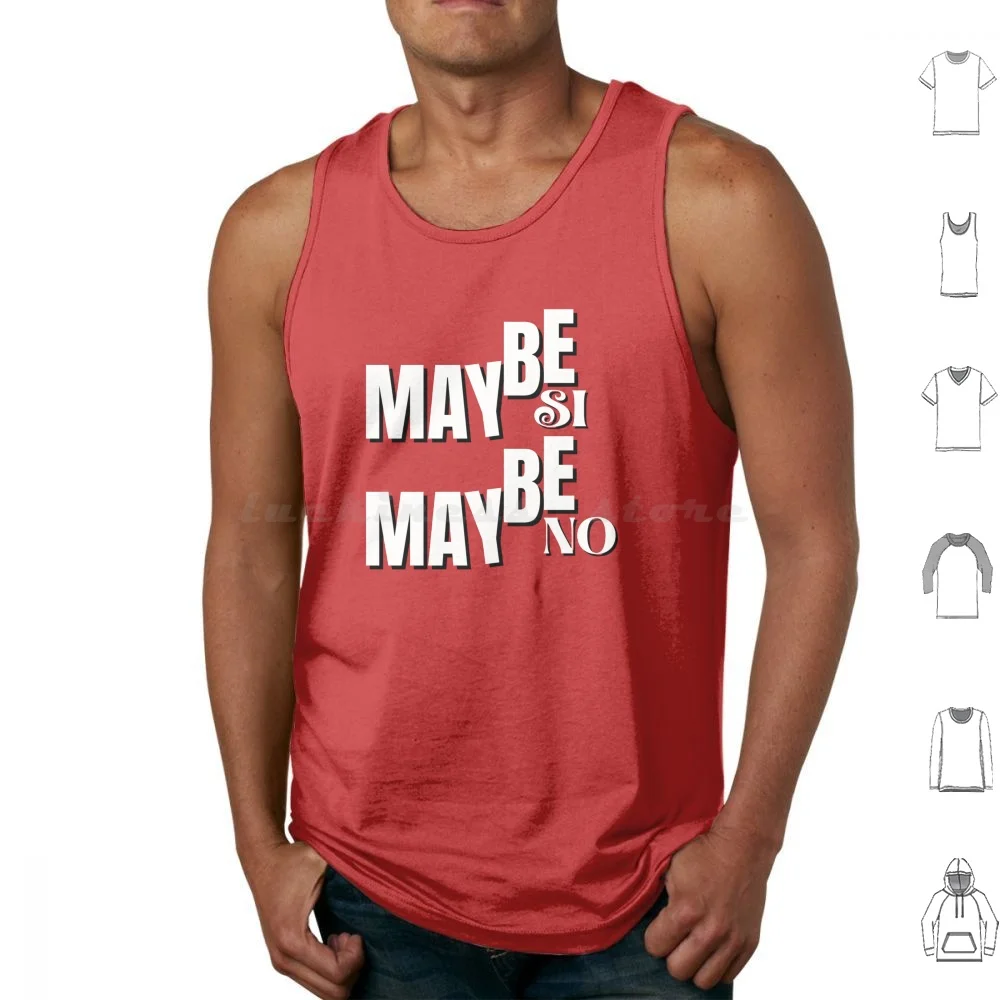 Cita de Stephen King-Maybe Si tal vez sin camisetas sin mangas estampado algodón Stephen King libro cita Duma clave tal vez Si tal vez No