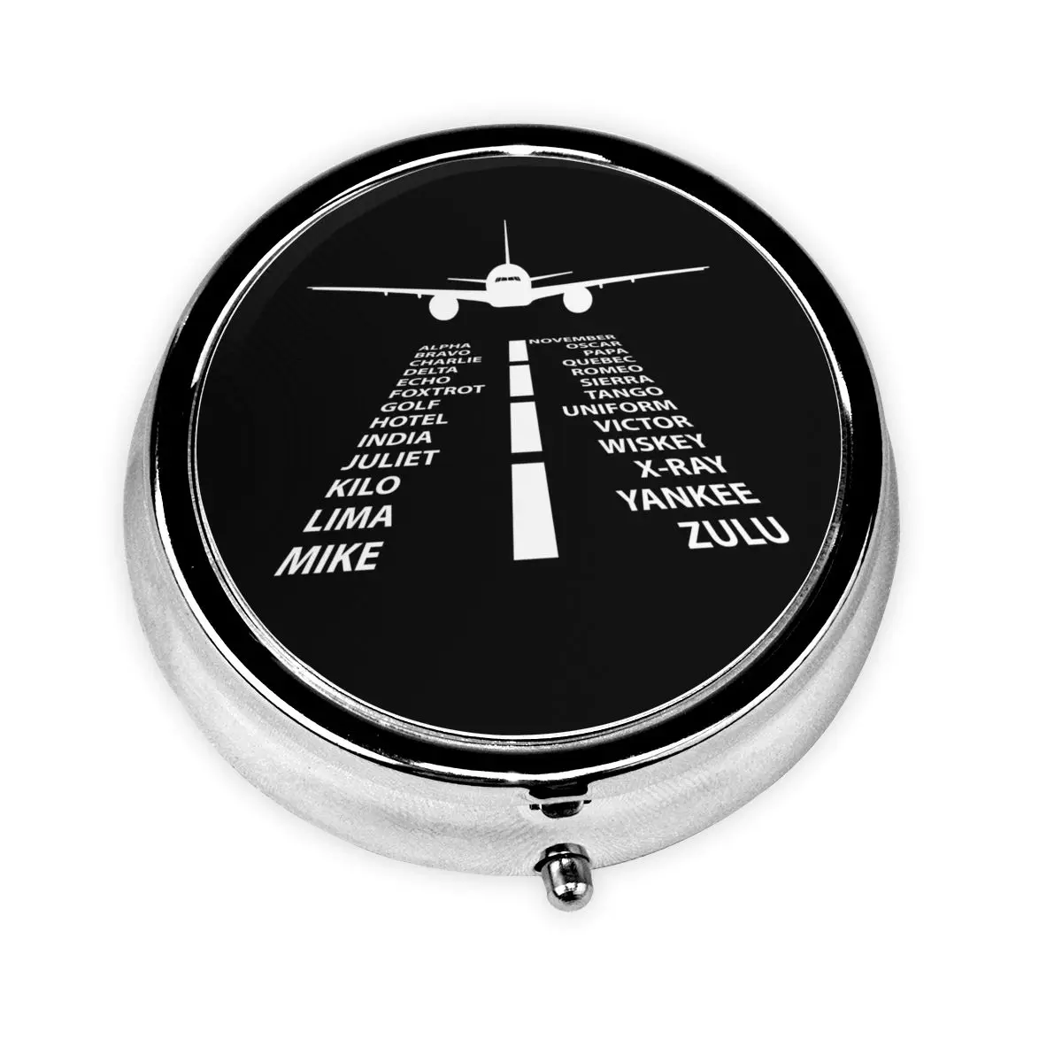 

Alphabet Pilot Airplane Aviation Pill Box 3 Grids Pills Dispenser Air Fighter Portable Medicine Organizer Storage Box Container