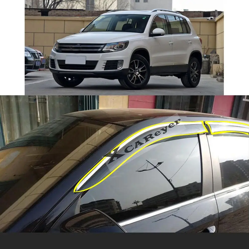 For VW Volkswagen Tiguan 2010 2011 2012 2013 2014 2015 2016 Car Sticker Plastic Window Glass Wind Visor Rain/Sun Guard Vent