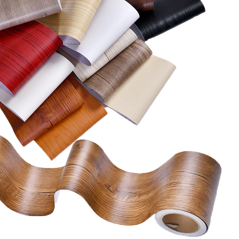 

5cmx5M Imitation Wood Grain Furniture Repair Tape Self-Adhensive Duct Tape Floor Furniture Renovation Skirting Line Sticker Tape