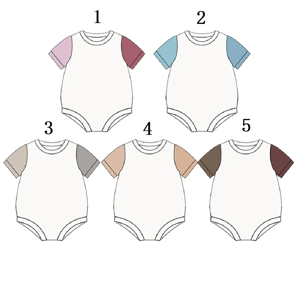 

New Summer Boutique Toddler Clothing Toddler Onesie Short Sleeve Wholesale Customizable Name Milk Silk