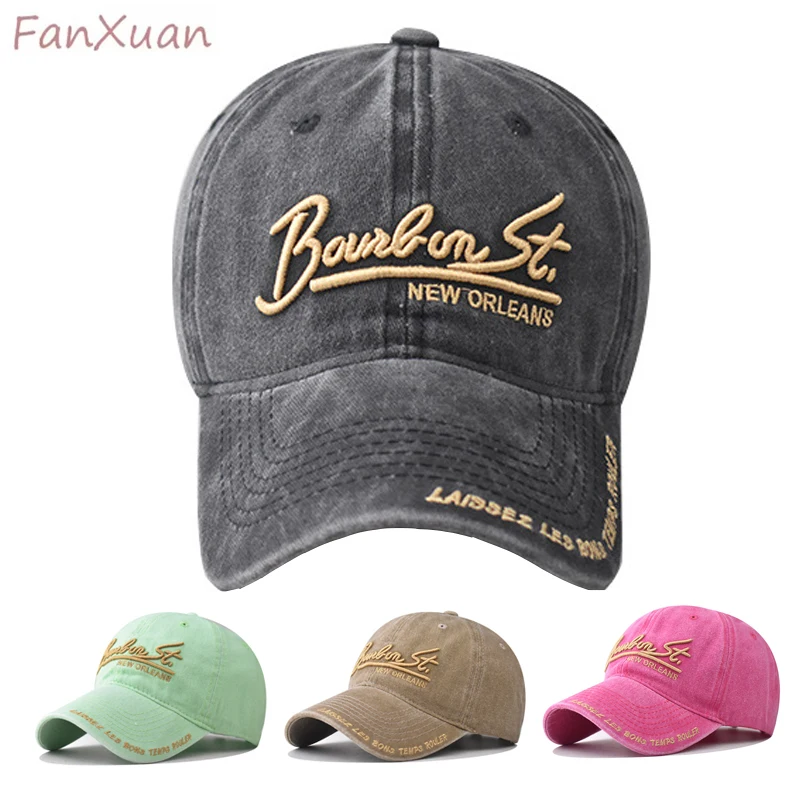 

Big Letters Embroidery Baseball Cap for Women Teens Trucker Hats Washed Cotton Soft Mens Caps