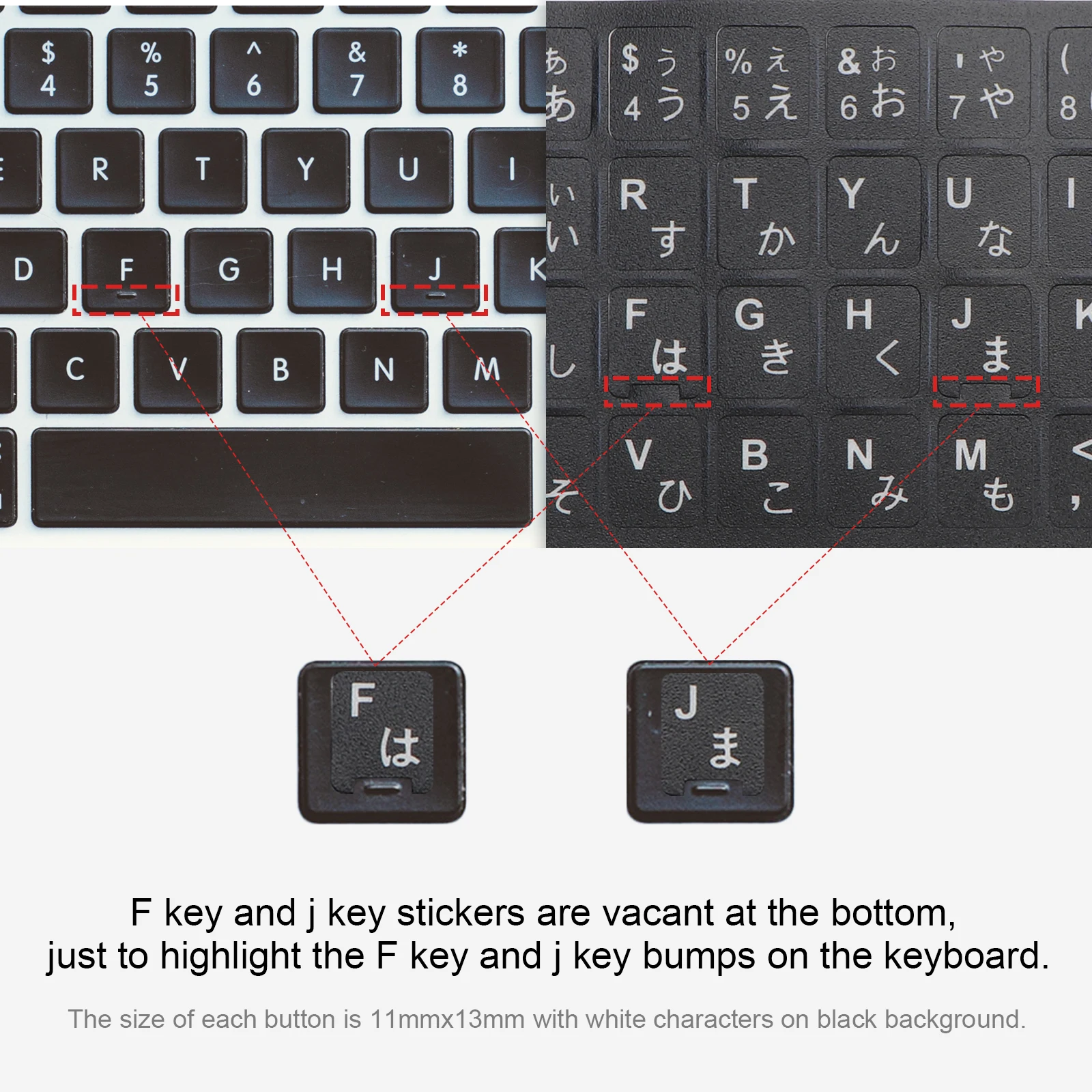 

10 Pcs Universal Japanese Keyboard Stickers Student Laptop Covers Pvc Language Pegatinas