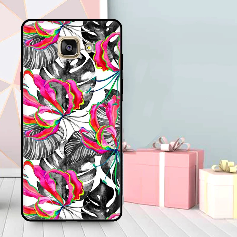 Tropical aloha Hibiscus  pattern Case For Samsung Galaxy A3 A5 2016 2017 A6 A7 A8 A9 2018 J1 J3 J4 J5 J6 Plus J7 J8 Cover view 6
