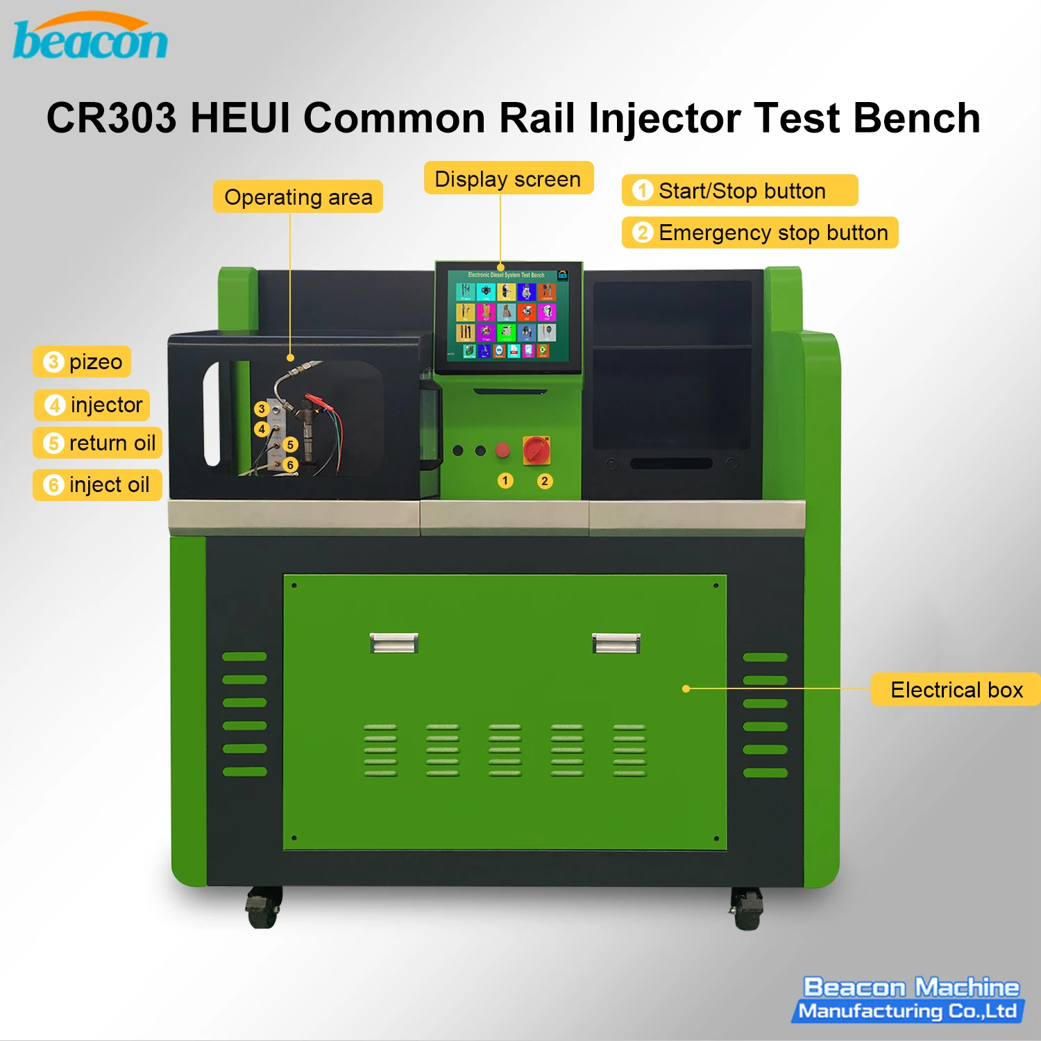 HEUI Common Rail Injector Test Bench Diesel Fuel Injector Testing Machine For Diesel Repair Workshop