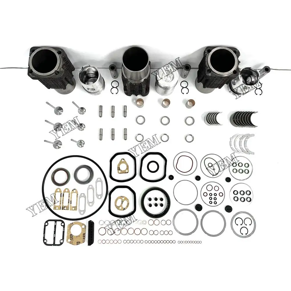 Overhaul Rebuild Kit With Gasket Set Bearing-Valve Train For Deutz F3L912 Excavator Engine Parts