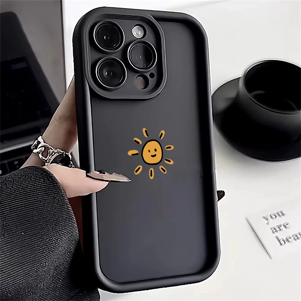 

Sun Moon Smiling Face Pattern Case For Samsung Galaxy A25 A35 A54 A53 A55 A34 A35 A33 A14 5G S24 Ultra S23 FE S22 Plus S21 Cover