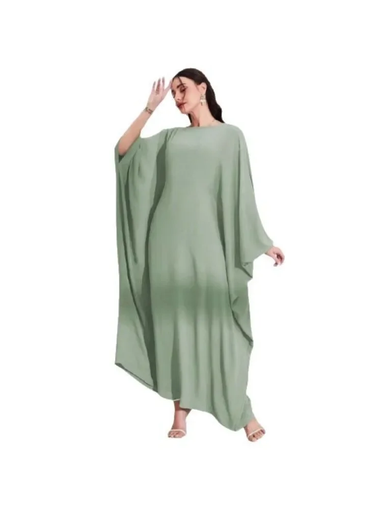 

Ramadan Eid Muslim Abaya Khimar Hidden Belt Butterfly Batwing Dress Dubai Luxury Turkey Islam Muslim Dresses Kaftan Modest Abaya