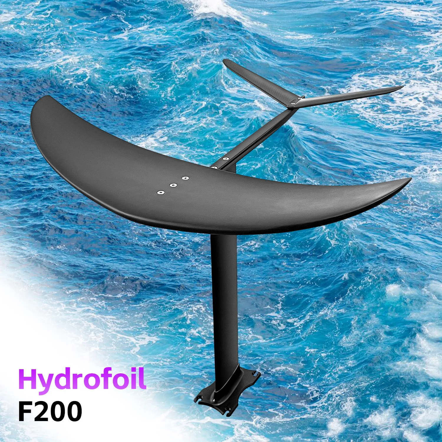 

KUAYO FUN F200 1850cm 3k Carbon Aluminum Unisex Hydrofoil Surf Board Beginner's Wing Foil Board With Water Accessory Bag