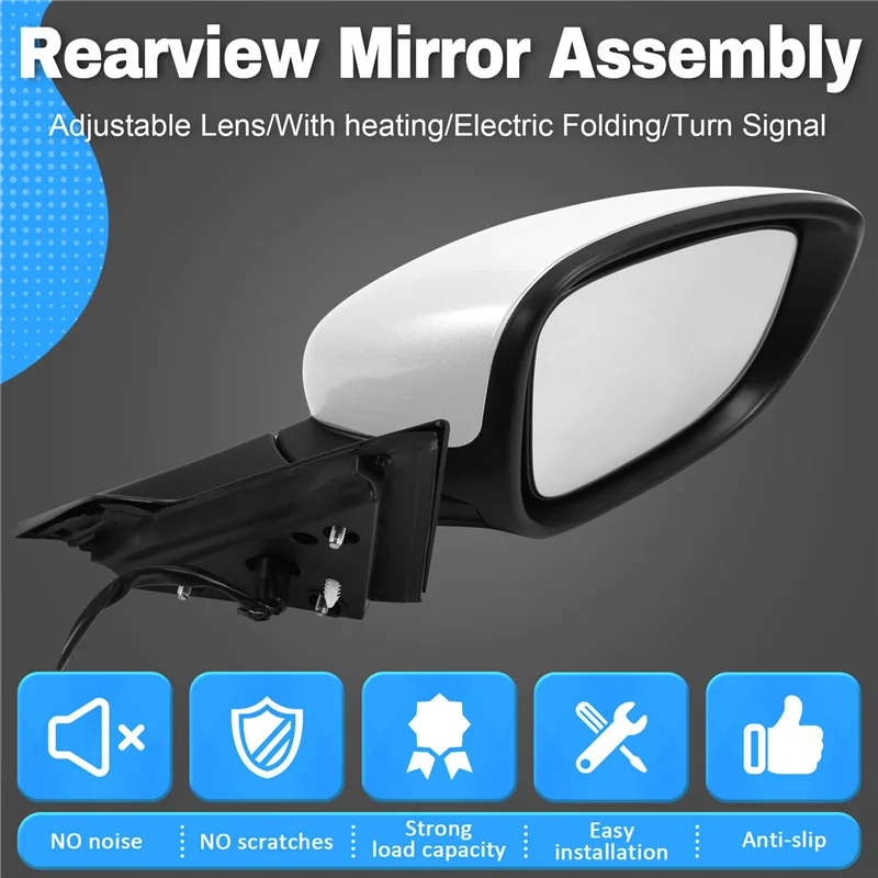 

Rearview Mirror Assembly Exterior Door Side Wing Mirror For Honda Accord CV1 2018-2022