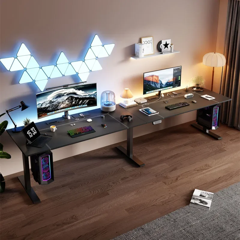 Twin esports table, electric lifting table, desktop computer table, 3.6-meter oversized office table, home desk, boss table