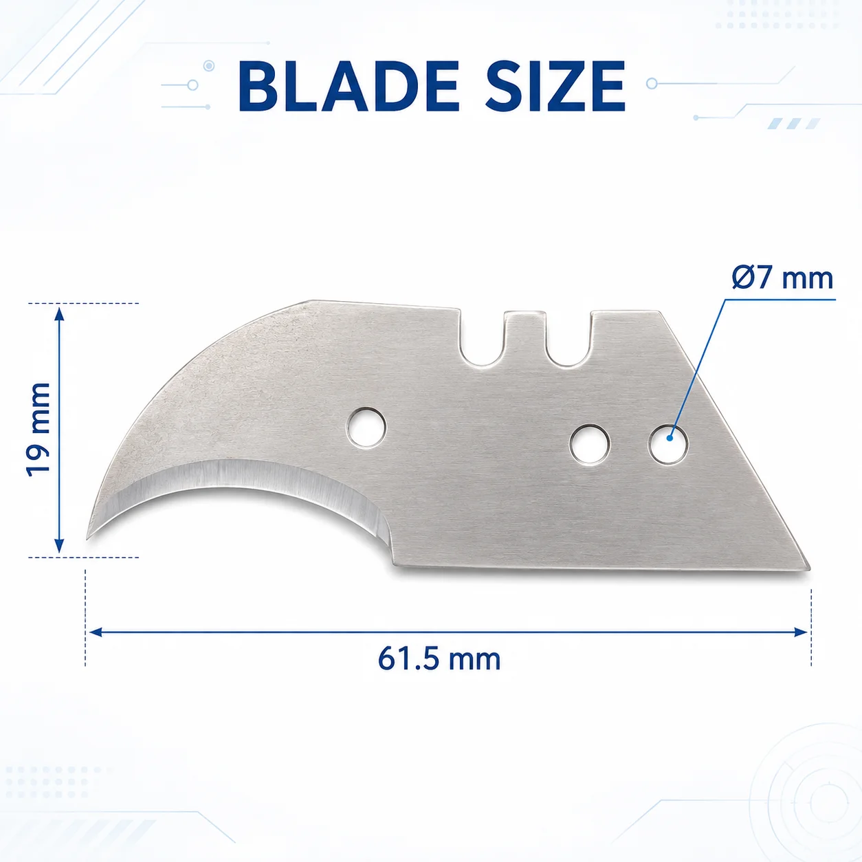 10PCS Carbon Steel Hook Utility Knife Blades Curved Replacement Cutter Blades for Carpet Packaging Film Cutting Tools