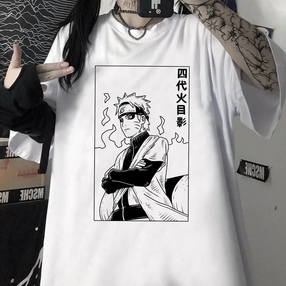 

Japanese Anime Naruto Men's Women's Summer T-Shirt Harajuku Vintage Short Sleeve Loose Oversized Casual Comfortable Y2k Top