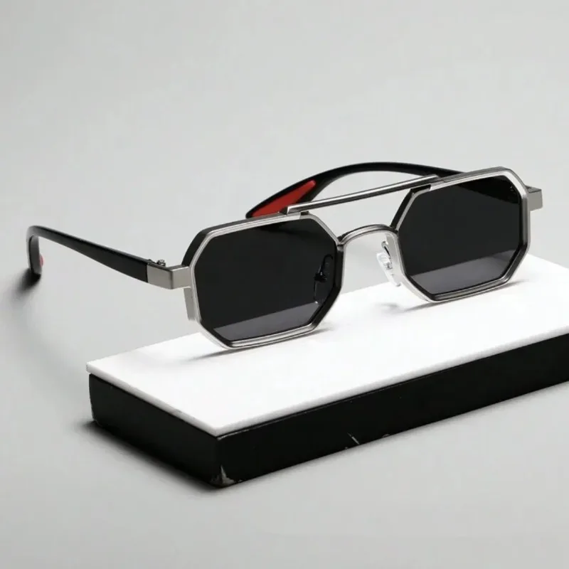 Lunettes de soleil carrées vintage pour hommes, lunettes de soleil steampunk, lunettes de soleil rétro pour femmes, style punk, lunettes de mode, lunettes de soleil rétro, Gafas De Sol