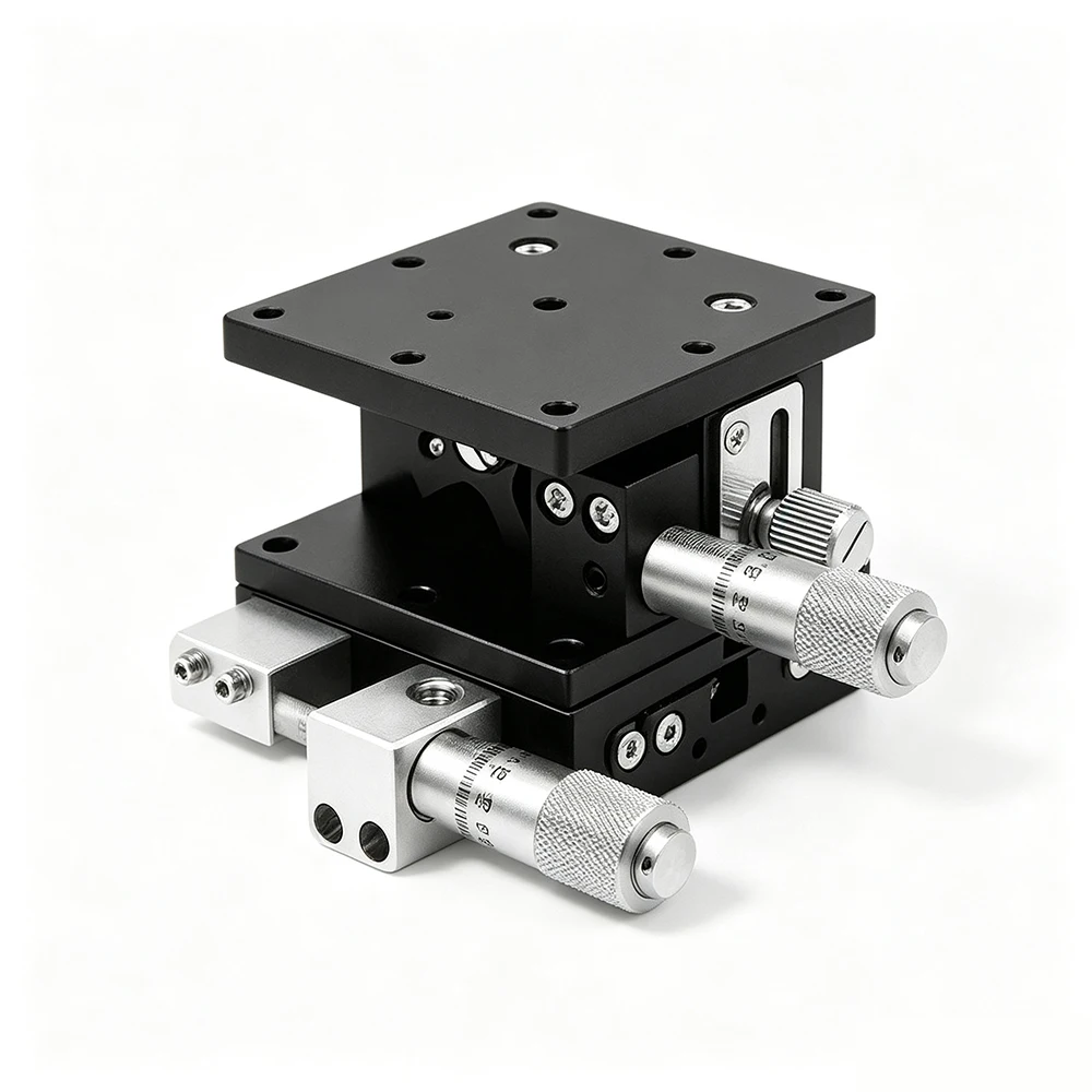 XZ Axis 60x60mm LE60-C LE60-L LE60-R Manual Displacement Lifting Platform Micro Cross Guide Slide Table Precision Trimming Table