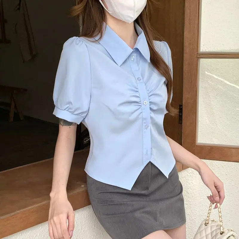 

Shirts Women Linen Textured Button Front Loose Fit Weekend Hiking Mori Girl Blouse For Outdoor Enthusiasts Nature Inspired