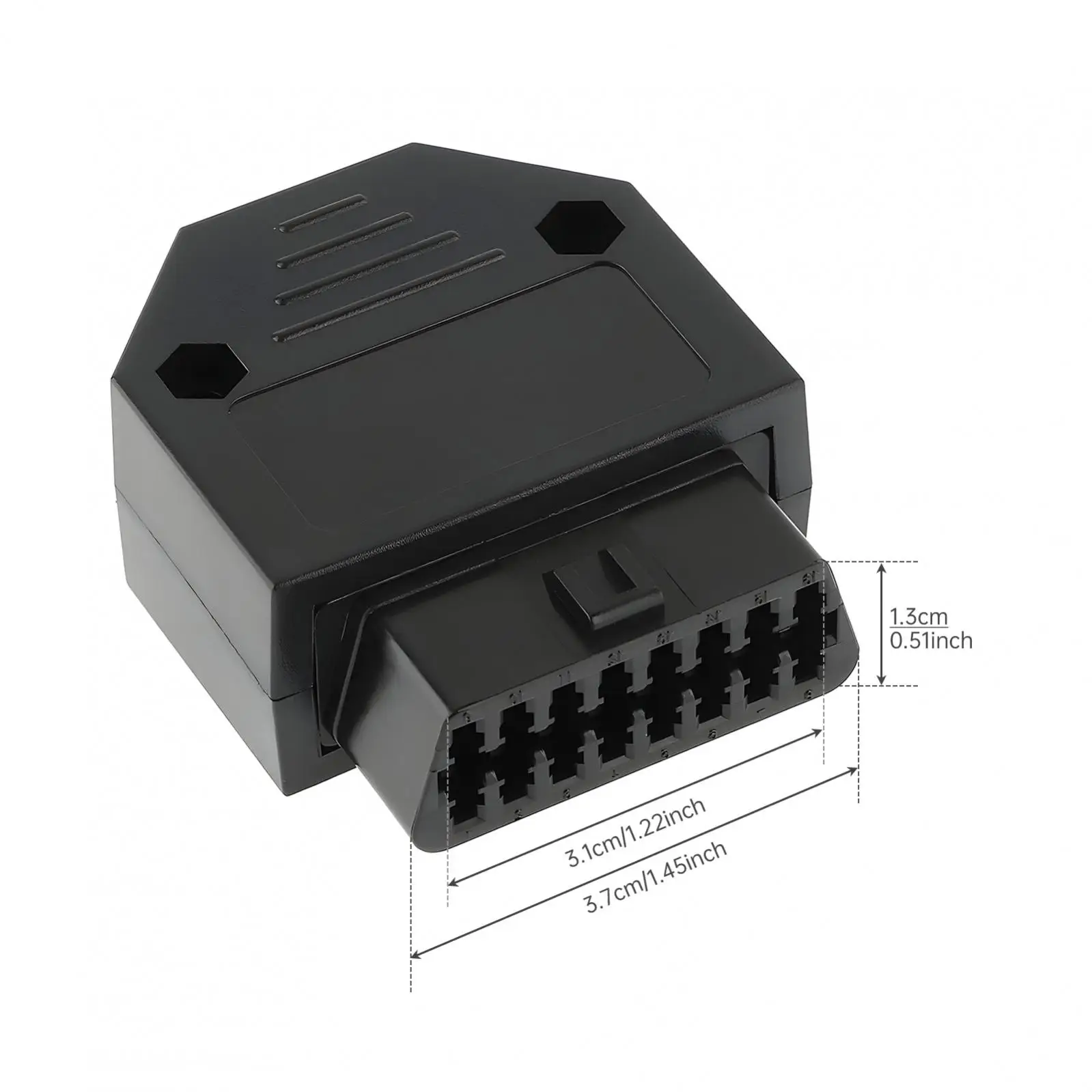 OBD-II 16Pin Female Angle Opening Line Connector Female Wire Sockets Connector Plug with Shell and Terminals
