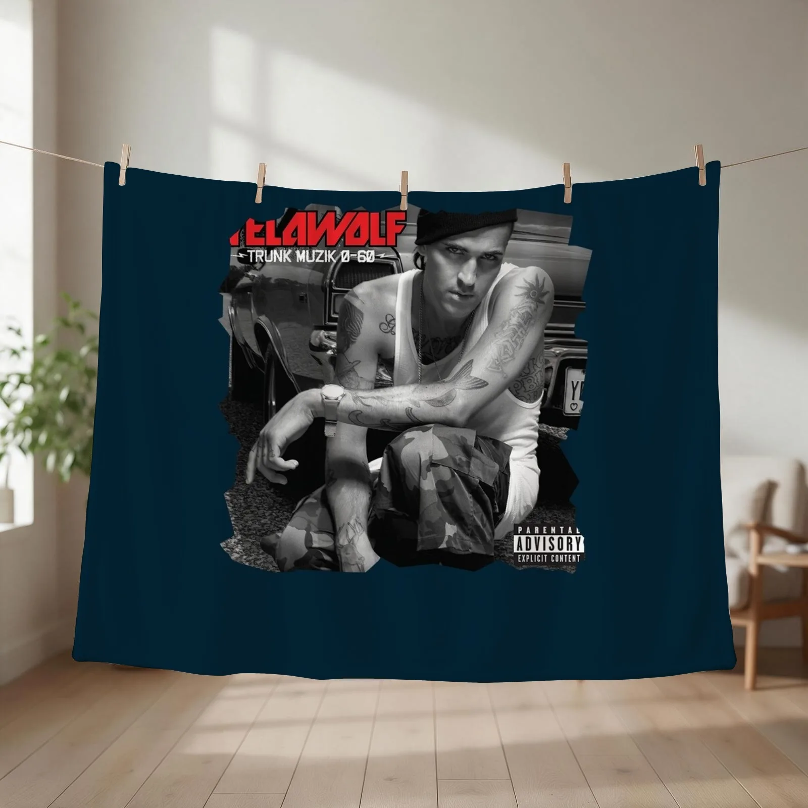 Yelawolf Trunk Muzik Training Waistcoat Throw Blanket couch cozy soft plush fuzzy picnic outdoor blanket