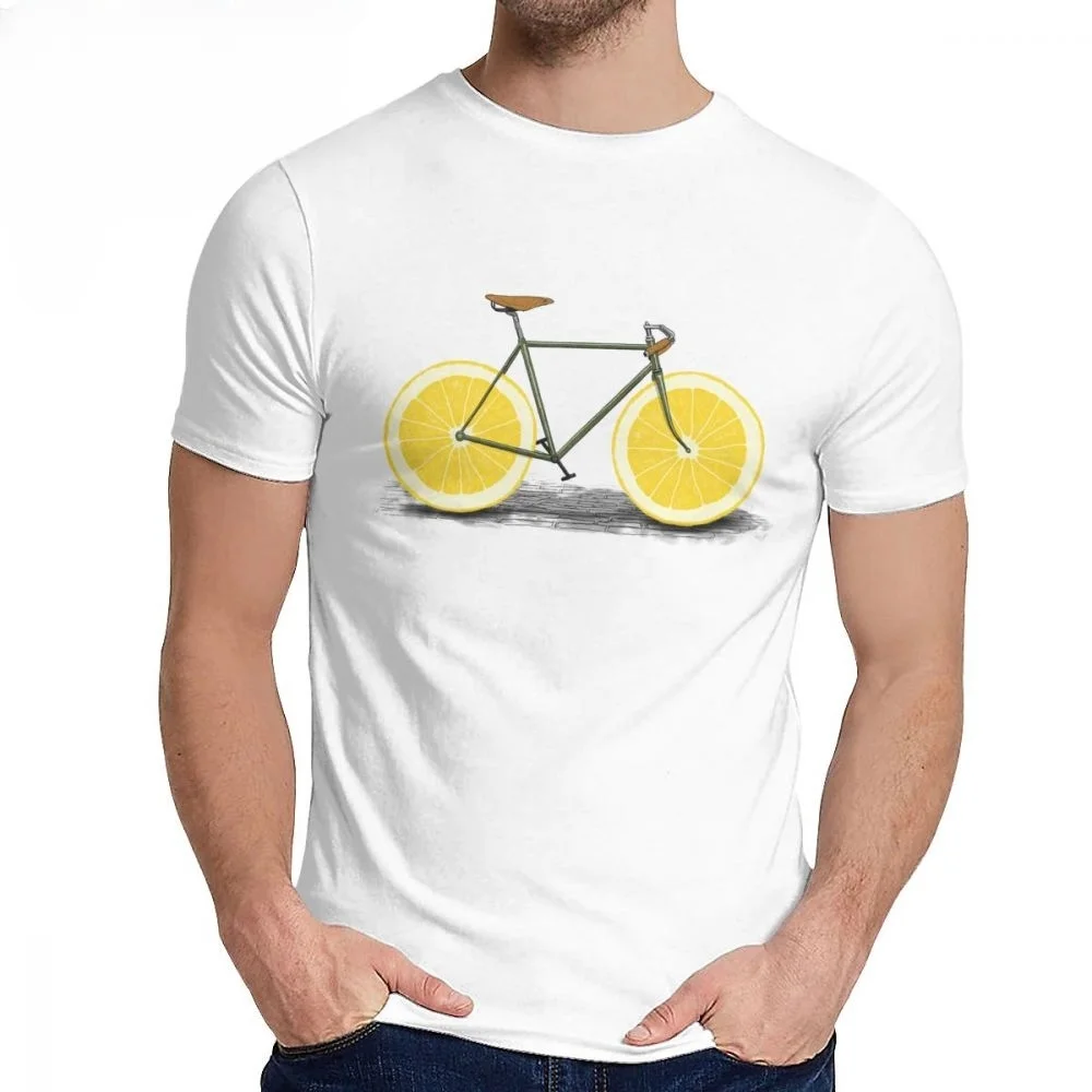 Men's O-neck Bicycle Lemon Tee Shirt New Arrival For Men 100% Premium Cotton Hallowmas T-Shirt Best Gift