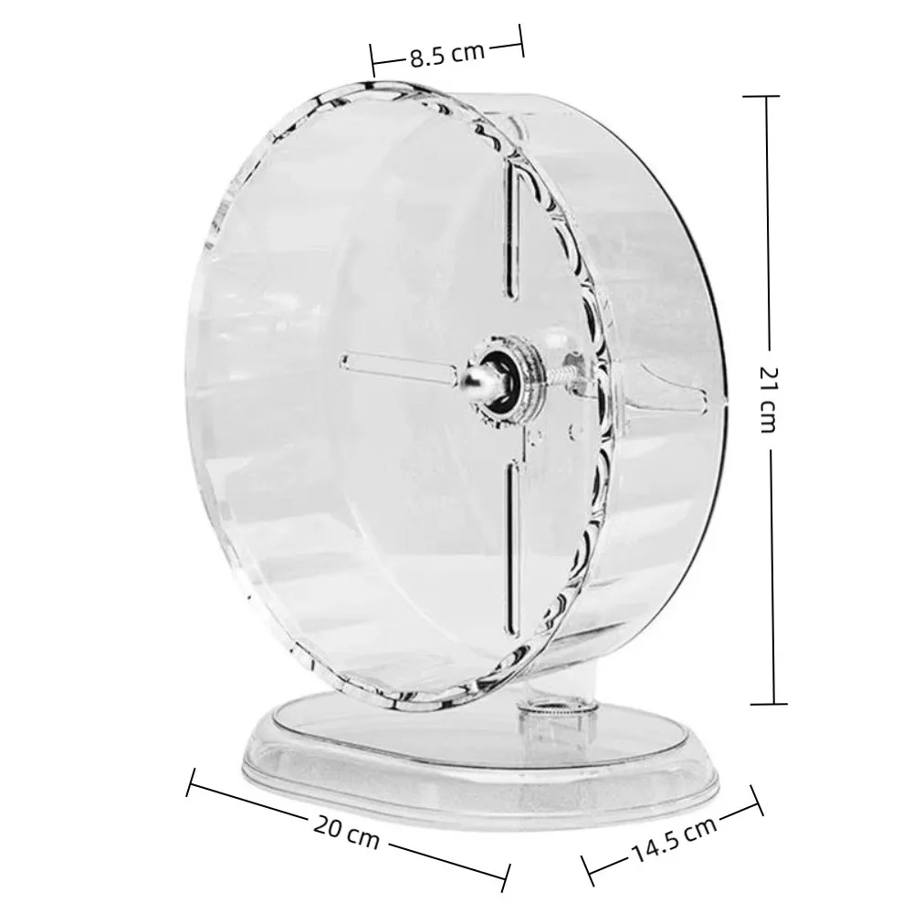 

1 шт., бесшумное беговое колесо для хомяка, прозрачное, легко разбирается, игрушка для упражнений для бега, расширенная маленькая игрушка для домашних животных, аксессуары для домашних животных