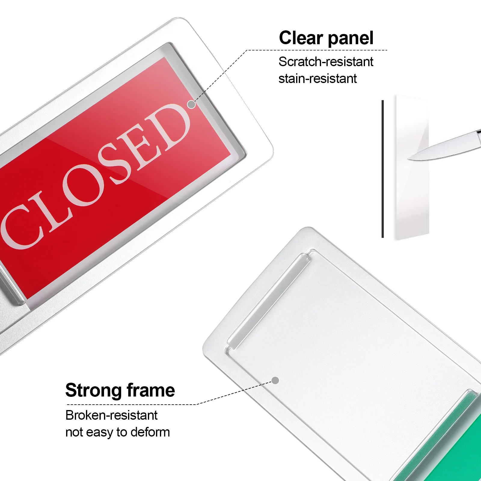 

2 pcs Dishwasher Tiles 17.7x5.2x0.5CM Acrylic Resin Magnetic Signs Sliding Open Closed Home Decor Kitchen Accessories