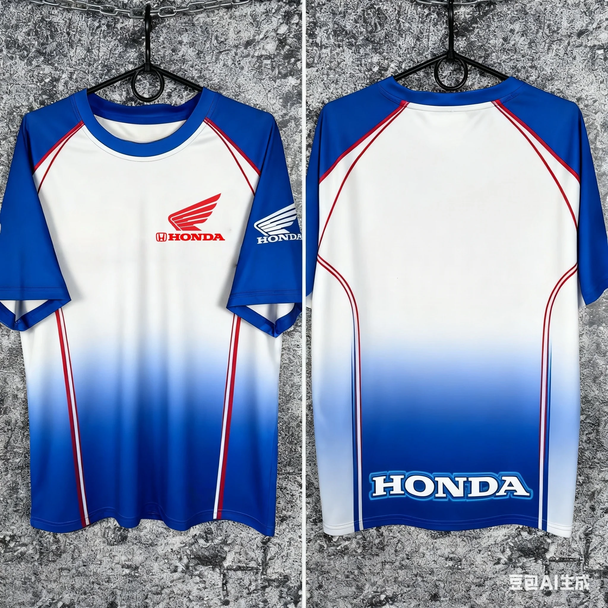 هوندا 2026 تنفس سباق الرجال الصيف دراجة نارية السائق جيرسي رياضية قصيرة الأكمام خفيفة الوزن في الهواء الطلق تي شيرت #3