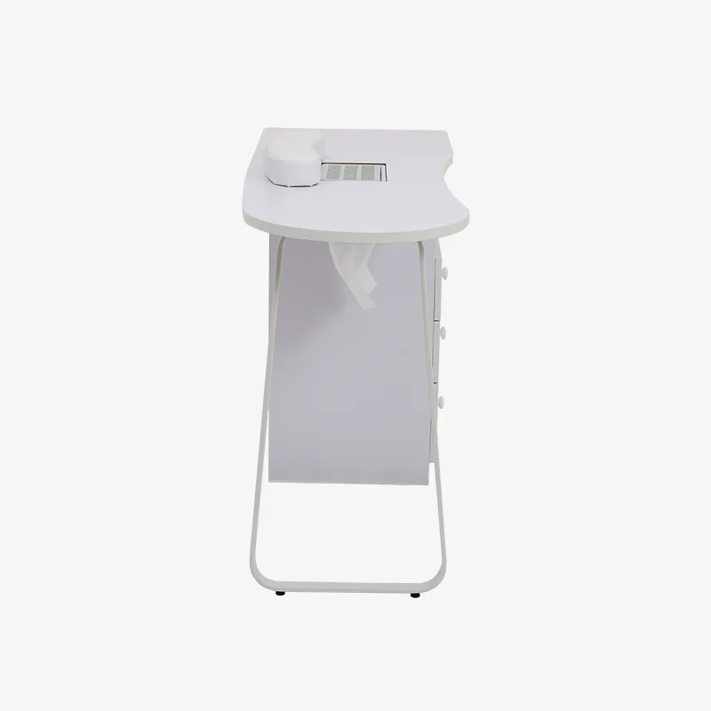 Wholesale White Nail Art Table Folding Beauty Nail Salon Furniture Nail Table With Hand Pillow