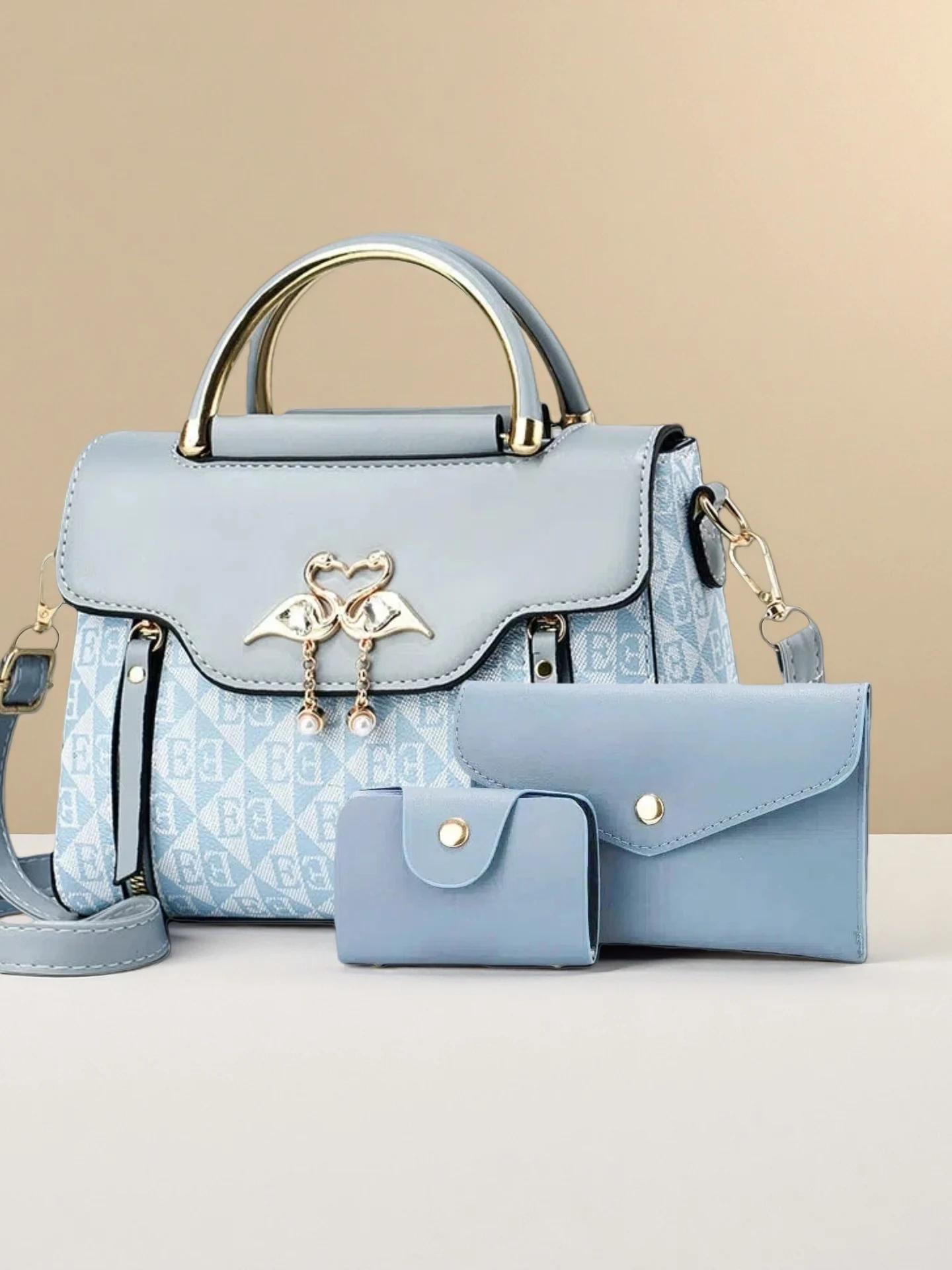 

A three piece set of light luxury women's bags, suitable for carrying and shoulder bags, suitable for shopping and shopping